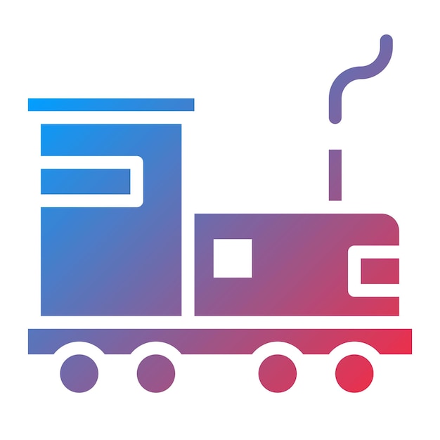 Imagen vectorial del icono del motor de vapor Se puede utilizar para el ferrocarril