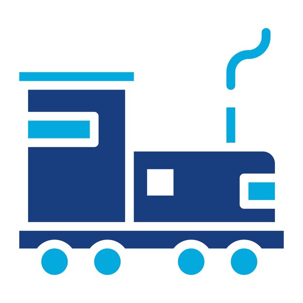 Imagen vectorial del icono del motor de vapor Se puede utilizar para el ferrocarril