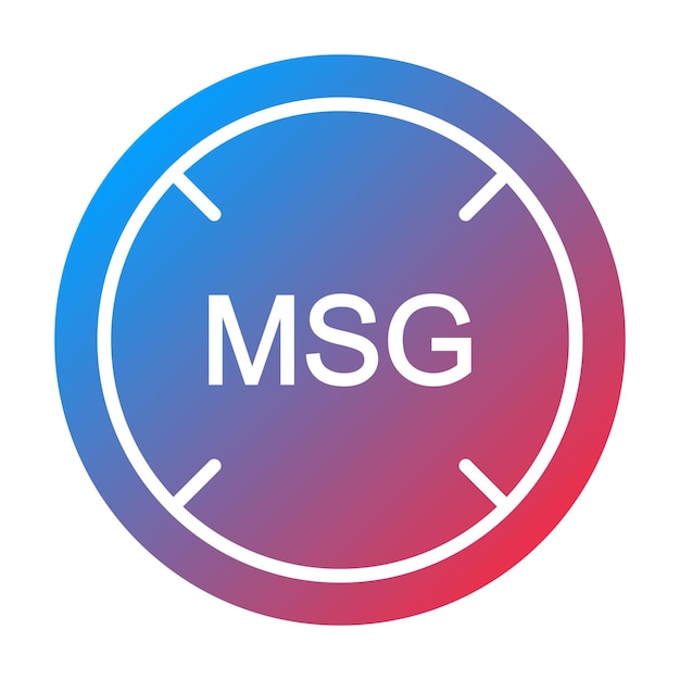Imagen vectorial de icono de Msg Se puede usar para el mercado callejero