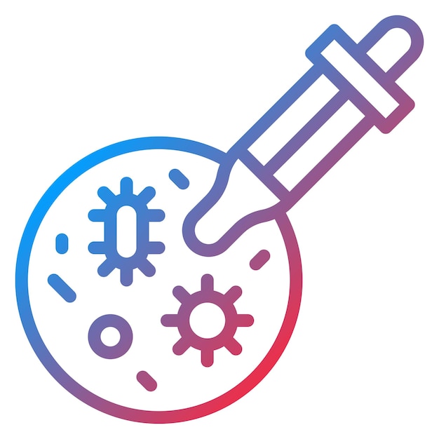 Imagen vectorial del icono de la muestra patógena Se puede utilizar para enfermedades infecciosas