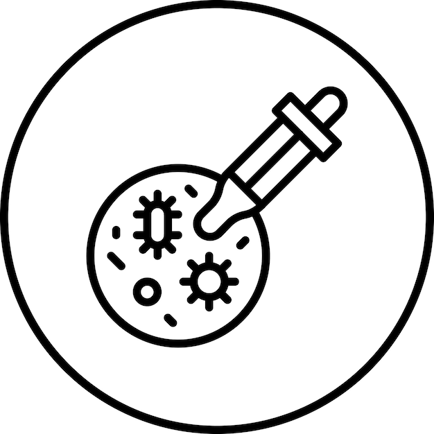 Imagen vectorial del icono de la muestra patógena Se puede utilizar para enfermedades infecciosas