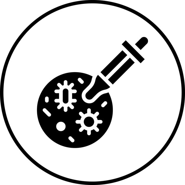 Imagen vectorial del icono de la muestra patógena Se puede utilizar para enfermedades infecciosas