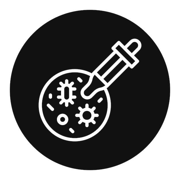 Imagen vectorial del icono de la muestra patógena Se puede utilizar para enfermedades infecciosas