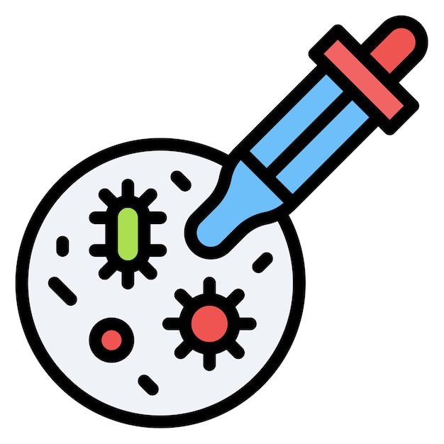 Imagen vectorial del icono de la muestra patógena Se puede utilizar para enfermedades infecciosas