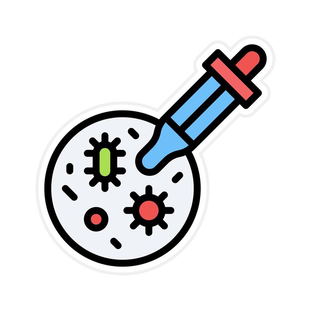 Imagen vectorial del icono de la muestra patógena Se puede utilizar para enfermedades infecciosas
