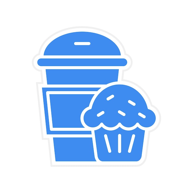 Imagen vectorial del icono del muffin de café Se puede usar para Coffee Shop