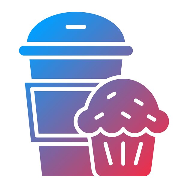 Imagen vectorial del icono del muffin de café Se puede usar para Coffee Shop
