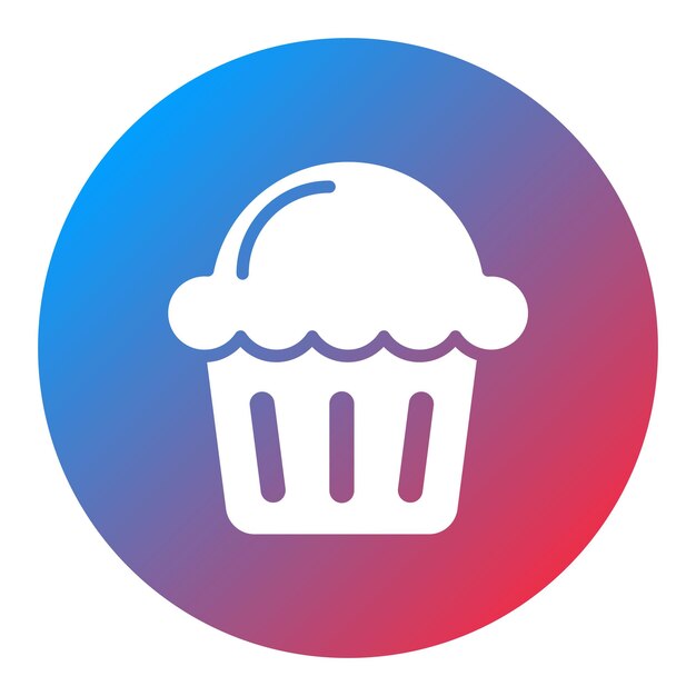 Imagen vectorial del icono del muffin Se puede usar para el brunch