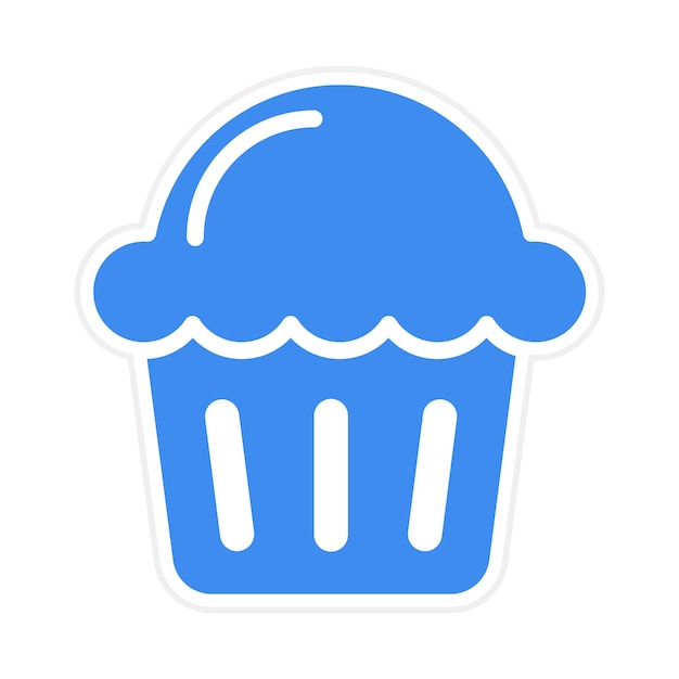 Imagen vectorial del icono del muffin Se puede usar para el brunch
