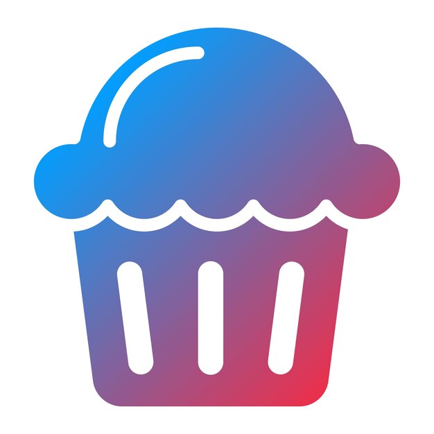 Imagen vectorial del icono del muffin Se puede usar para el brunch