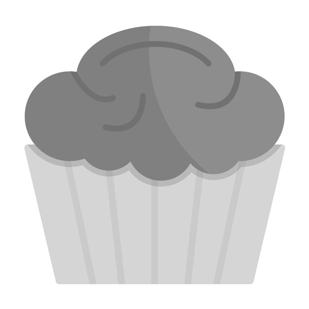 Vector imagen vectorial del icono del muffin se puede usar para dulces y caramelos