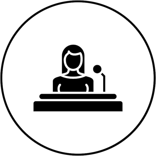 Imagen vectorial del icono de la mujer de anclaje Se puede usar para la limpieza de la casa