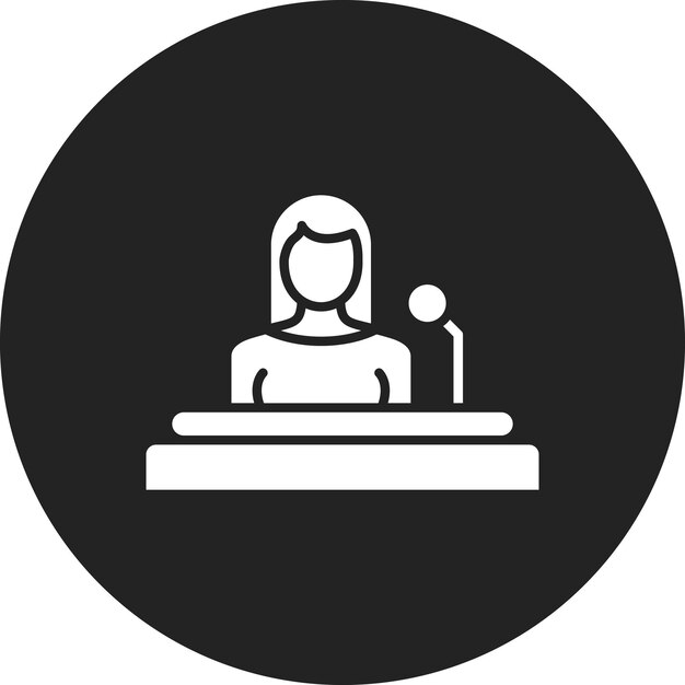 Imagen vectorial del icono de la mujer de anclaje Se puede usar para la limpieza de la casa