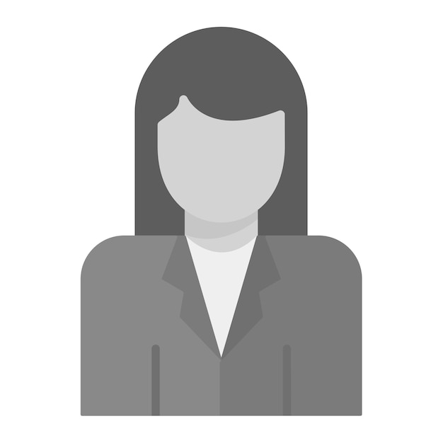 Imagen vectorial de icono de mujer de negocios Se puede utilizar para la agencia de reclutamiento