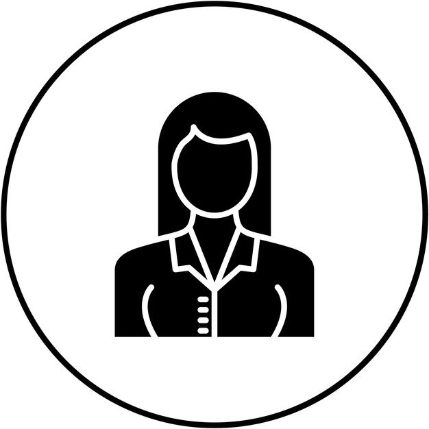 Imagen vectorial de icono de mujer de negocios Se puede utilizar para la limpieza del hogar
