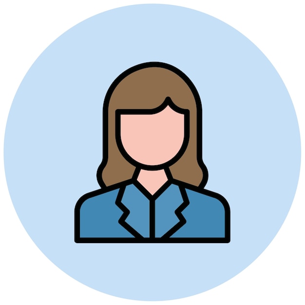 Imagen vectorial de icono de mujer de negocios Se puede utilizar para logros