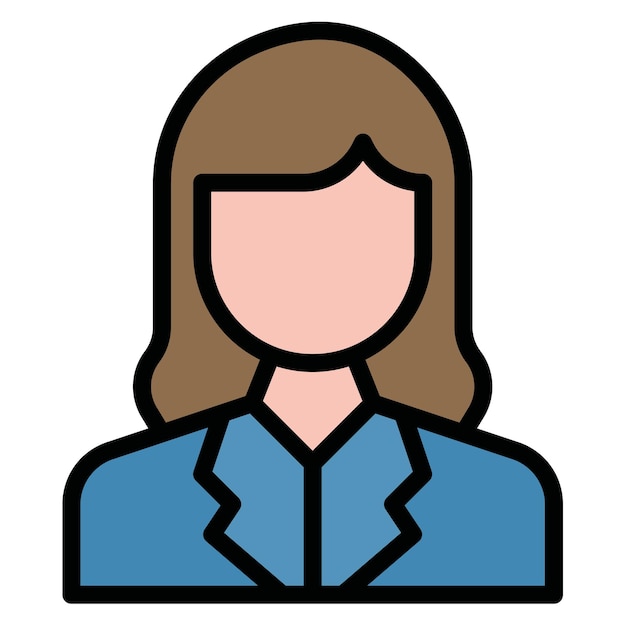 Imagen vectorial de icono de mujer de negocios Se puede utilizar para logros