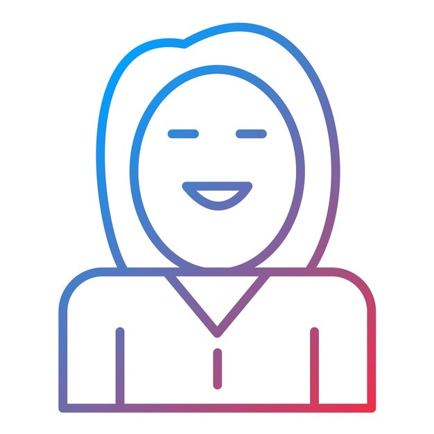 Imagen vectorial de icono de mujer Se puede usar para fiestas y celebraciones