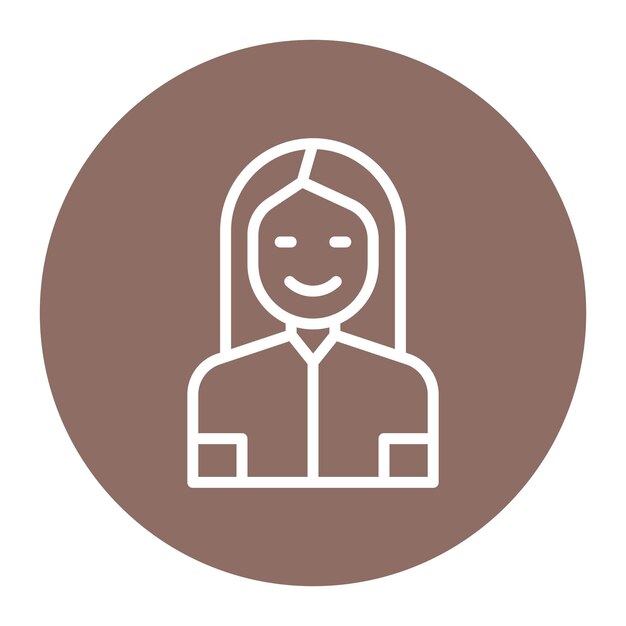 Imagen vectorial de icono de mujer Se puede usar para sin techo