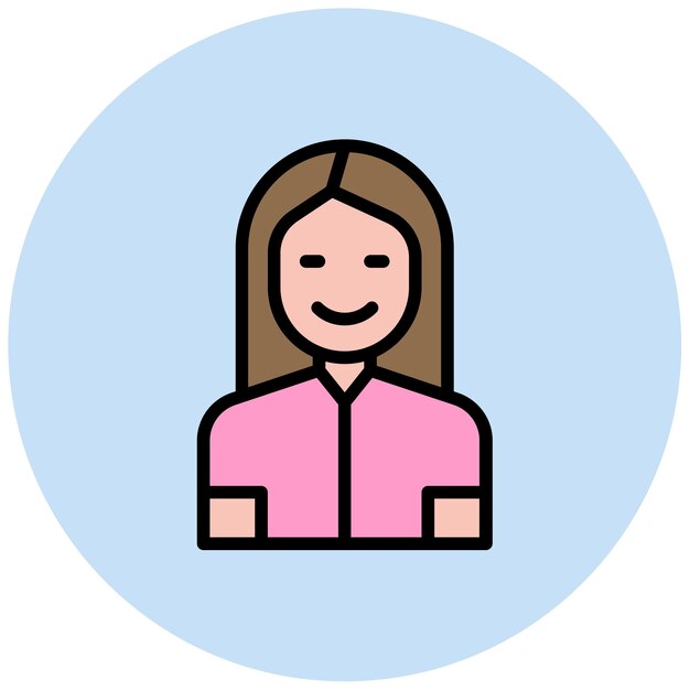 Imagen vectorial de icono de mujer Se puede usar para sin techo