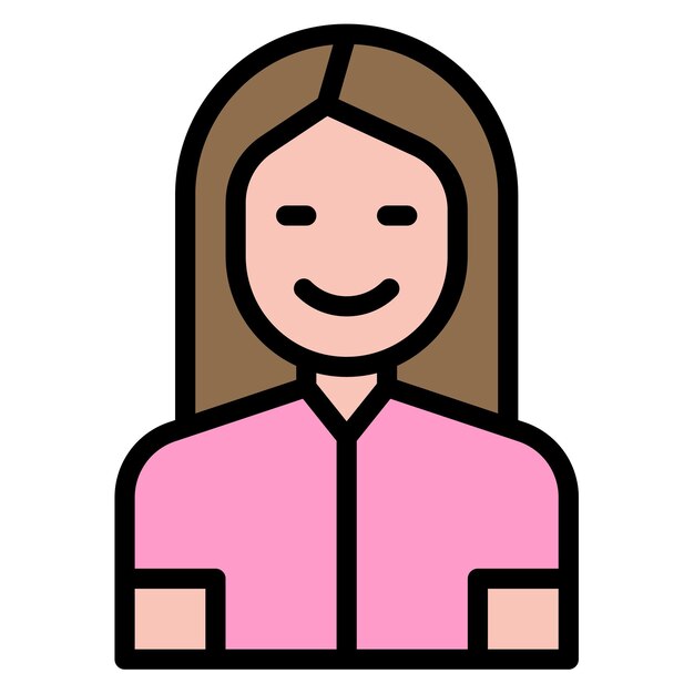 Imagen vectorial de icono de mujer Se puede usar para sin techo