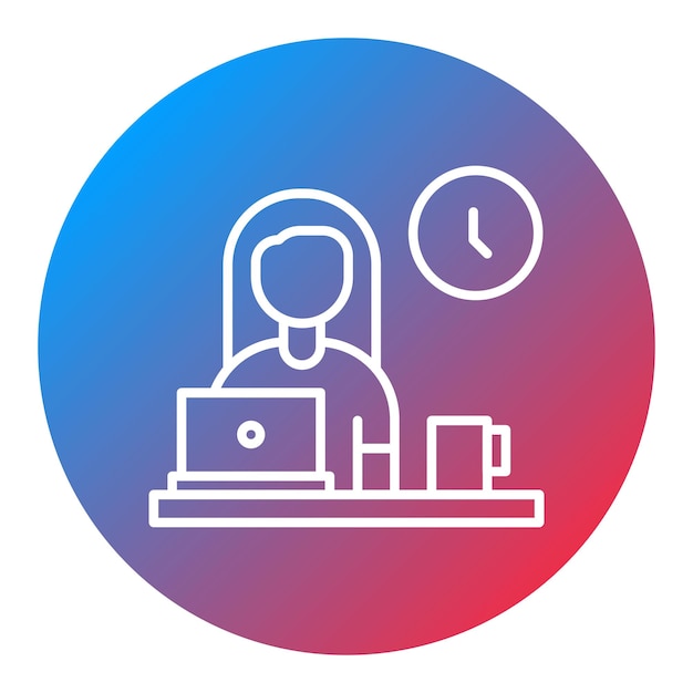 Imagen vectorial de icono de mujer de trabajo Puede utilizarse para mujeres