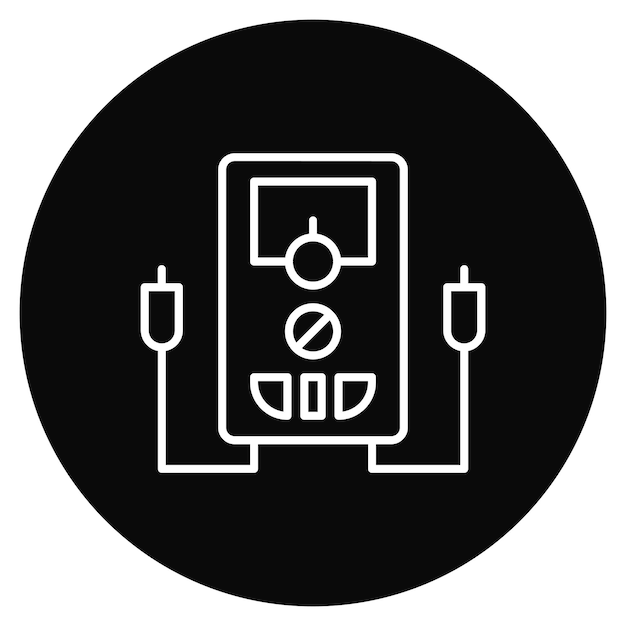 Imagen vectorial del icono del multímetro Se puede utilizar para herramientas eléctricas