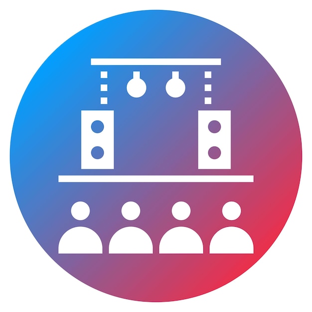 Imagen vectorial del icono de la multitud del concierto Se puede usar para Rock and Roll