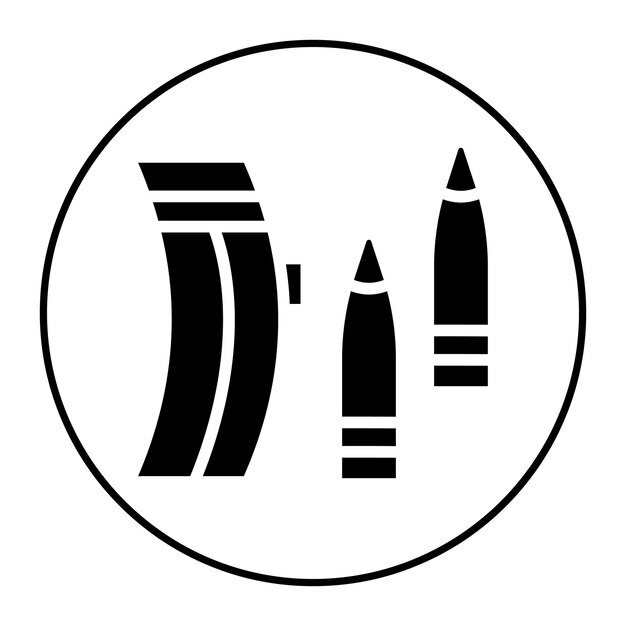 Imagen vectorial del icono de munición Se puede usar para Battle Royale
