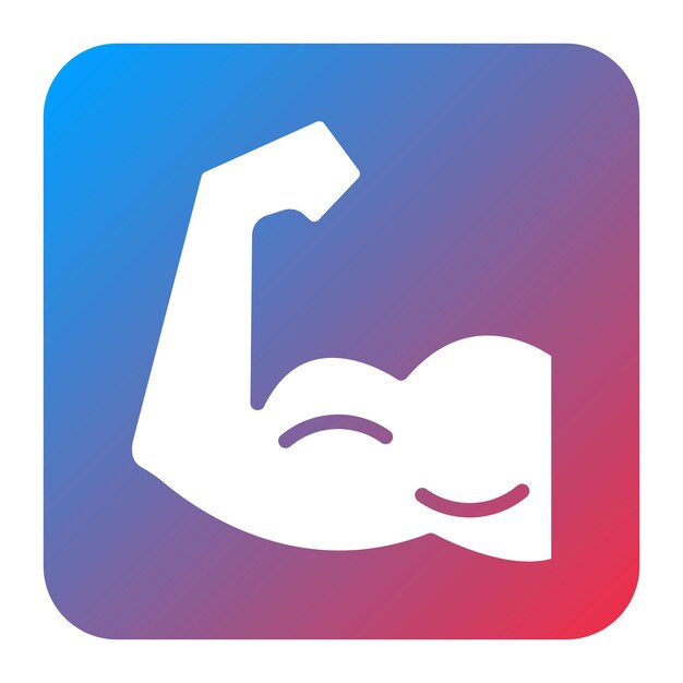 Imagen vectorial del icono del músculo Se puede usar para Fitness
