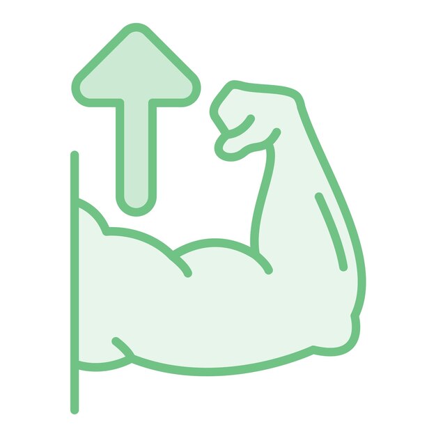 Imagen vectorial del icono de los músculos Se puede utilizar para la aptitud física