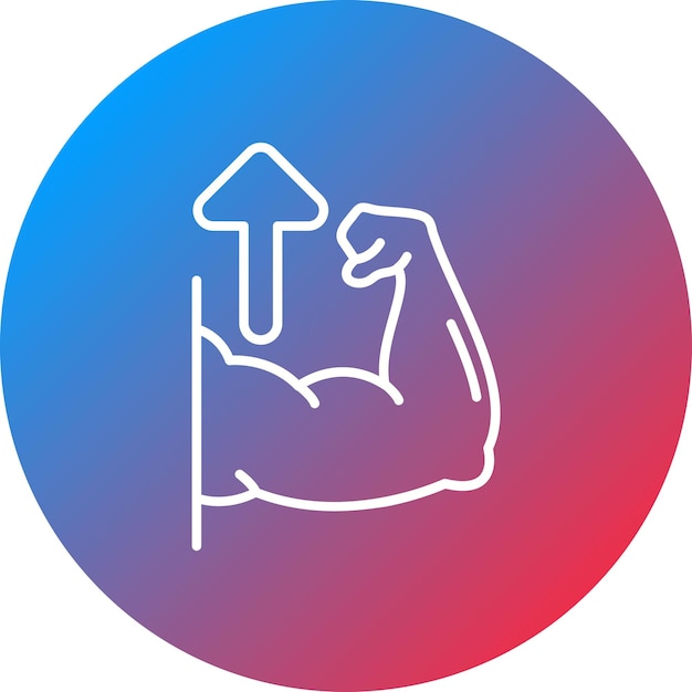 Imagen vectorial del icono de los músculos Se puede utilizar para la aptitud física
