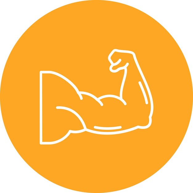 Imagen vectorial del icono de los músculos Se puede utilizar para el fitness en el hogar