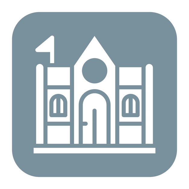 Imagen vectorial del icono del Museo Nacional Se puede utilizar para el Museo