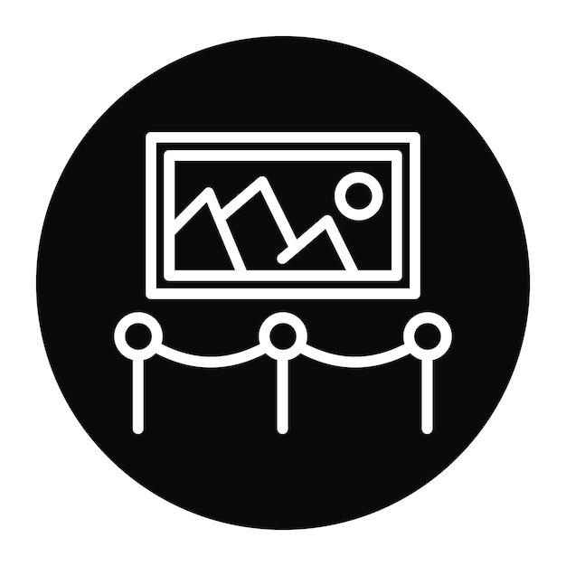 Imagen vectorial del icono del museo de la naturaleza Se puede utilizar para el museo