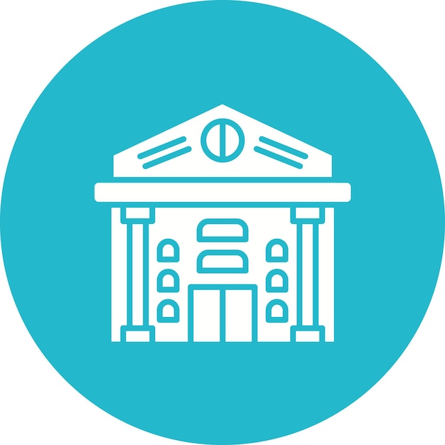 Imagen vectorial del icono del museo Se puede usar para Viajes