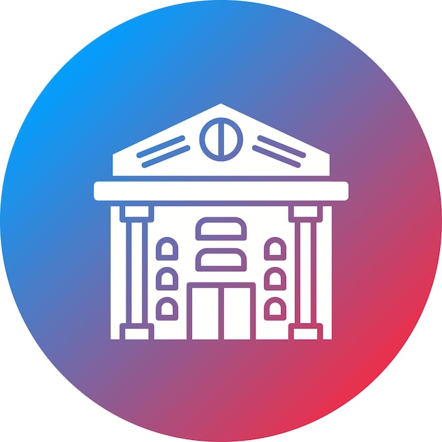Imagen vectorial del icono del museo Se puede usar para Viajes