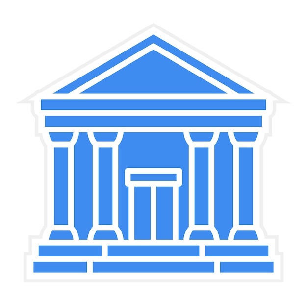 La imagen vectorial del icono del museo se puede utilizar para la historia