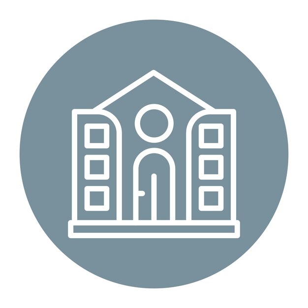 Imagen vectorial del icono del museo Se puede utilizar para Museo