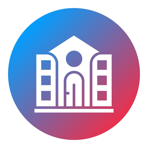 Imagen vectorial del icono del museo Se puede utilizar para Museo