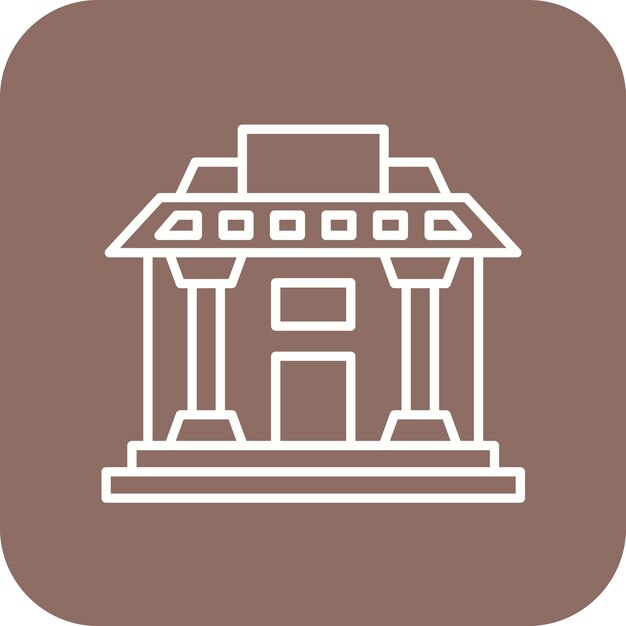 Imagen vectorial del icono del museo Se puede utilizar para la Universidad