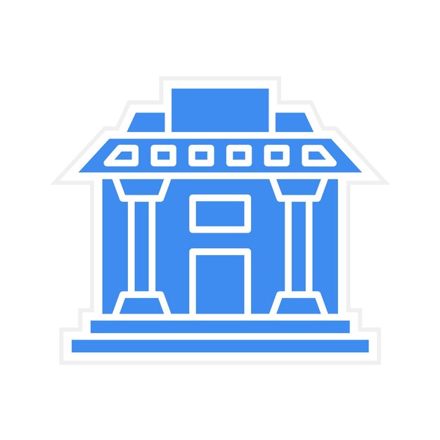 Imagen vectorial del icono del museo Se puede utilizar para la Universidad