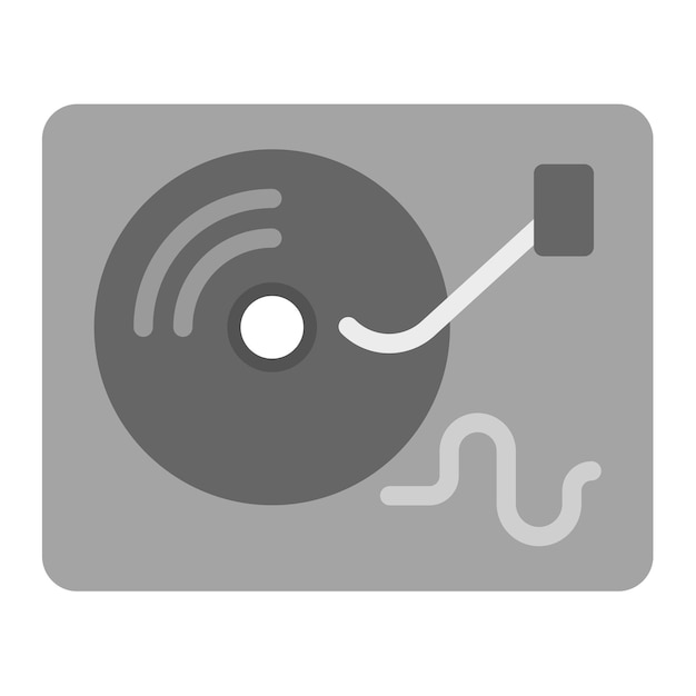 Imagen vectorial de icono de música de grabación Se puede usar para Retro