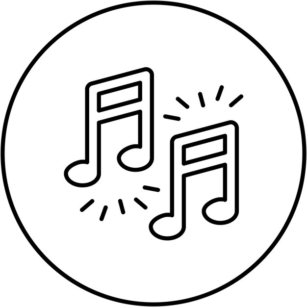 Imagen vectorial de icono de música Se puede usar para el Año Nuevo