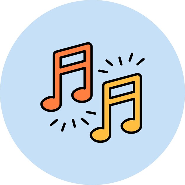 Imagen vectorial de icono de música Se puede usar para el Año Nuevo