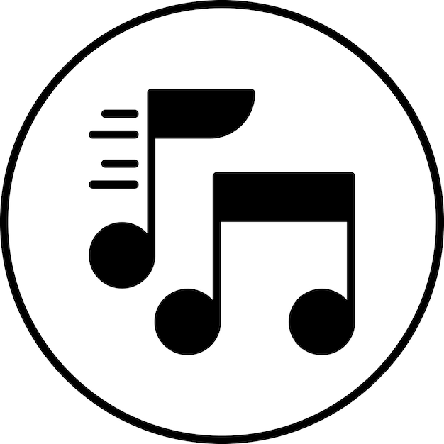 Imagen vectorial de icono de música Se puede usar para Art and Craft Supplies