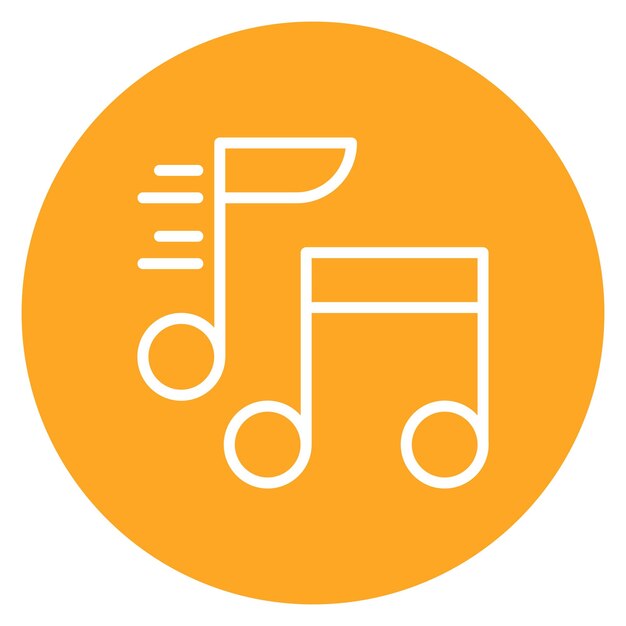 Imagen vectorial de icono de música Se puede usar para Art and Craft Supplies
