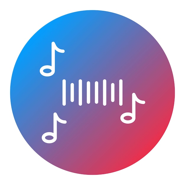 Imagen vectorial de icono de música Se puede usar para Generation Gap
