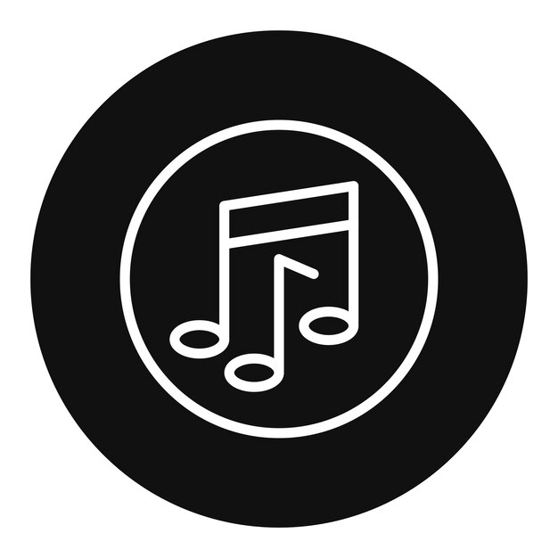 La imagen vectorial del icono de la música se puede utilizar para el instrumento