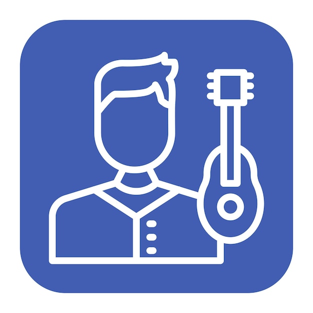 Imagen vectorial del icono del músico Se puede usar para Diversidad